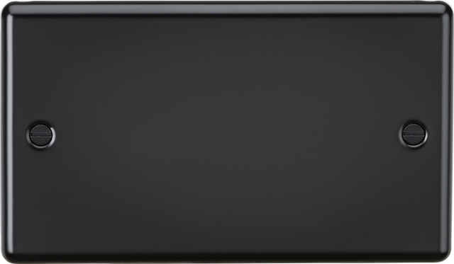 2G Blanking Plate - Matt Black, Rounded Edge Design