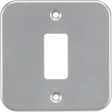 Metalclad 1G Grid Faceplate - Powder-Coated Silver/Grey
