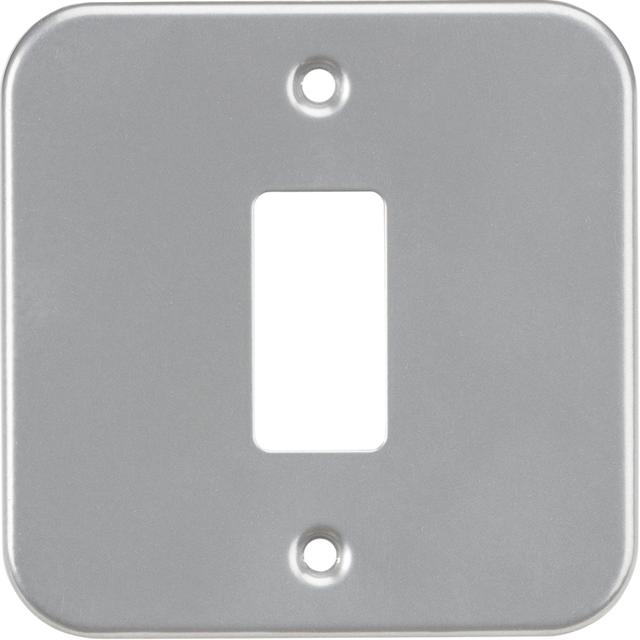 Metalclad 1G Grid Faceplate - Powder-Coated Silver/Grey
