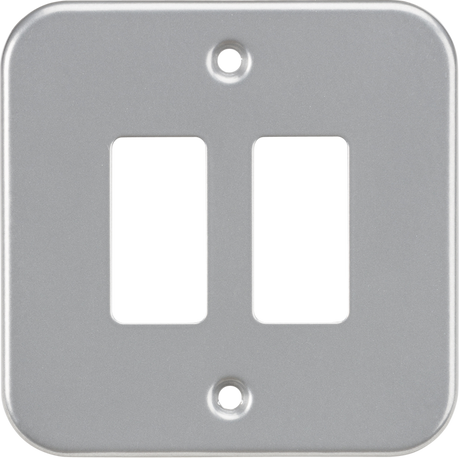 Metalclad 2G Grid Faceplate - Powder-coated Silver/Grey