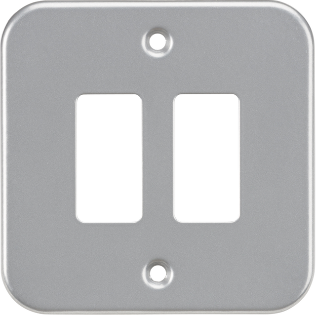 Metalclad 2G Grid Faceplate - Powder-coated Silver/Grey