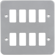 Metalclad 8G Grid Faceplate - Powder-Coated Silver/Grey
