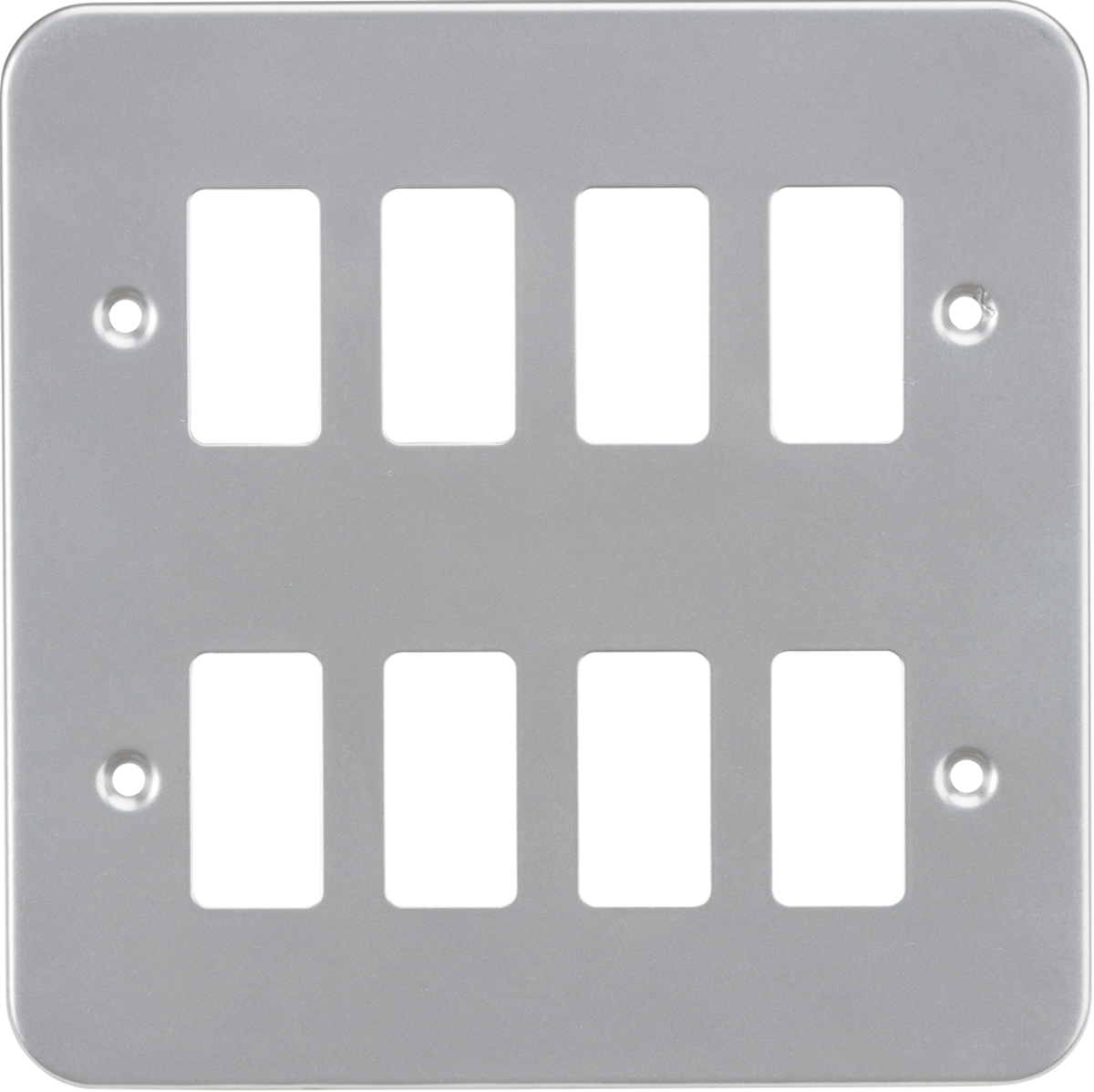 Metalclad 8G Grid Faceplate - Powder-Coated Silver/Grey