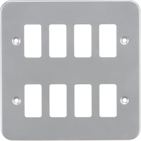 Metalclad 8G Grid Faceplate - Powder-Coated Silver/Grey