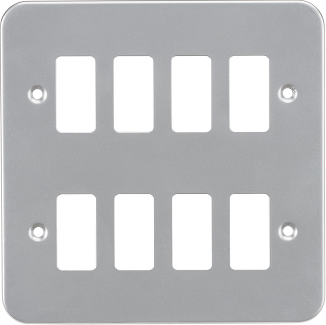 Metalclad 8G Grid Faceplate - Powder-Coated Silver/Grey