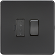 13A Switched Fused Spur Unit - Matt Black