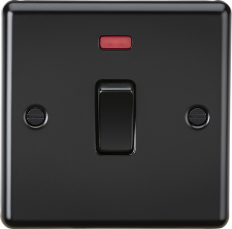 20A 1G DP Switch with Neon - Matt Black