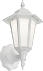 230V IP54 8W LED Wall Lantern - White - Cool White Light