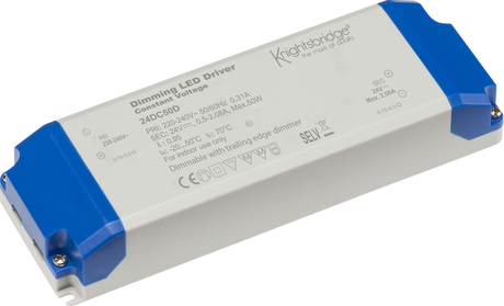 IP20 24V 50W DC Dimmable LED Driver - Constant Voltage