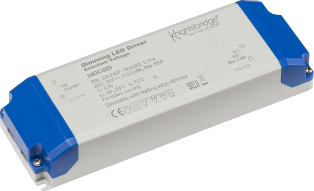 IP20 24V 50W DC Dimmable LED Driver - Constant Voltage