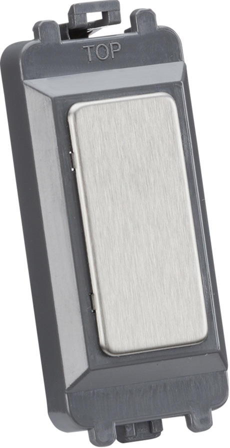 Blank Grid Module - Brushed Chrome from Knightsbridge