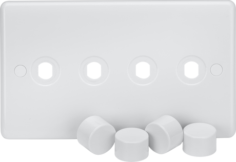 4G Dimmer Plate with Matching Caps - Knightsbridge