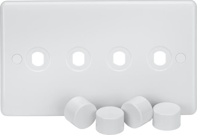 4G Dimmer Plate with Matching Caps - Knightsbridge
