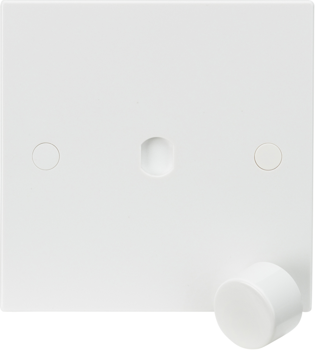 Knightsbridge 1G Dimmer Plate with Matching Dimmer Cap - White