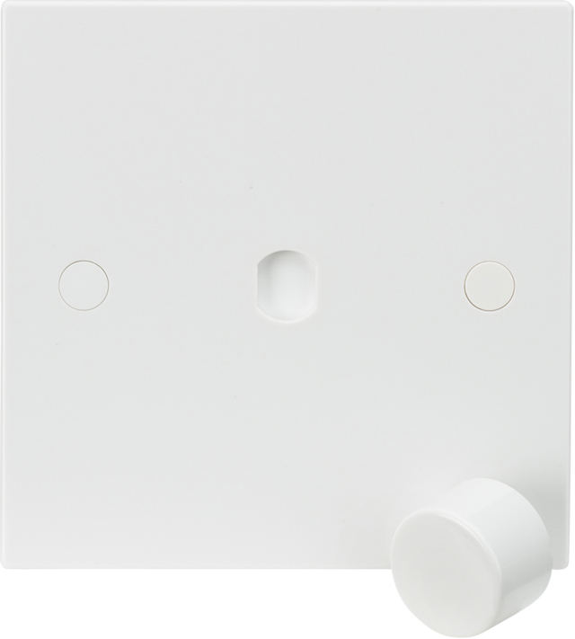 Knightsbridge 1G Dimmer Plate with Matching Dimmer Cap - White