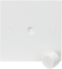 Knightsbridge 1G Dimmer Plate with Matching Dimmer Cap - White