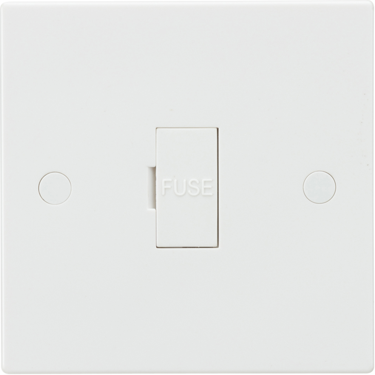 13A Fused Spur Unit with 3A Fuse Fitted, White by Knightsbridge