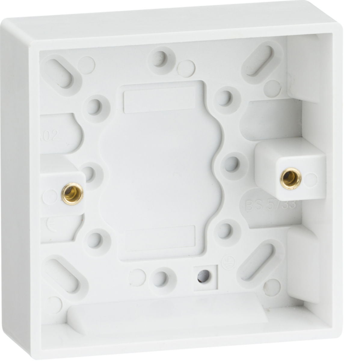 Knightsbridge Single 25mm Pattress Box - White