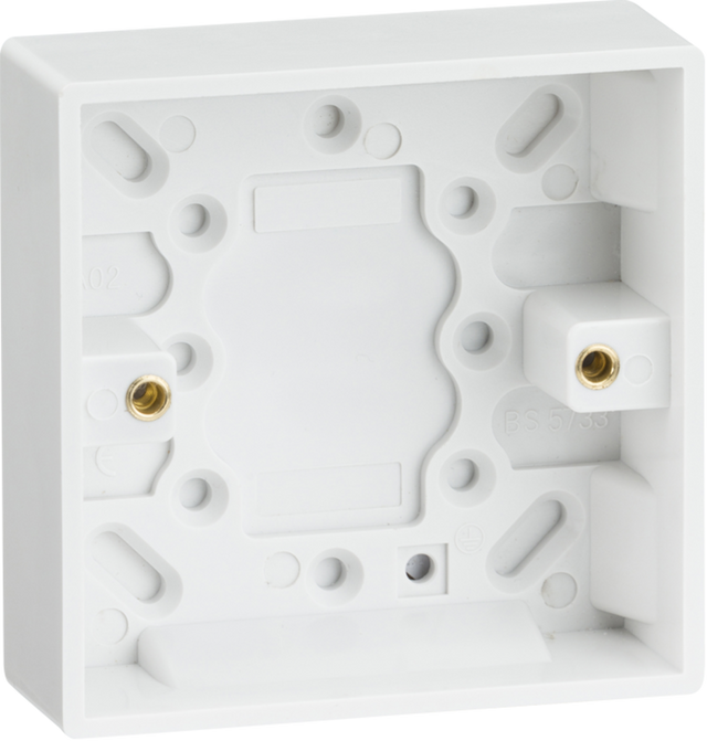 Knightsbridge Single 25mm Pattress Box - White
