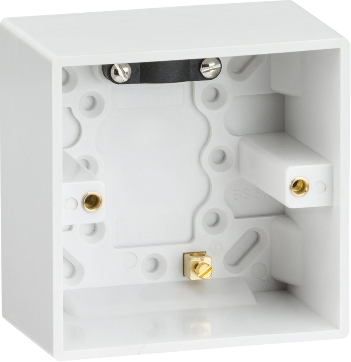 Knightsbridge Single 47mm Pattress Box with Earth Terminal