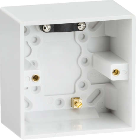 Knightsbridge Single 47mm Pattress Box with Earth Terminal