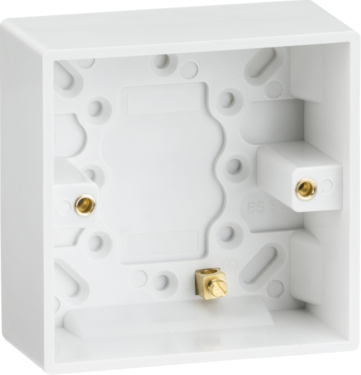 Knightsbridge Single 35mm Pattress Box with Earth Terminal