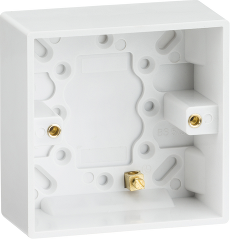 Knightsbridge Single 35mm Pattress Box with Earth Terminal