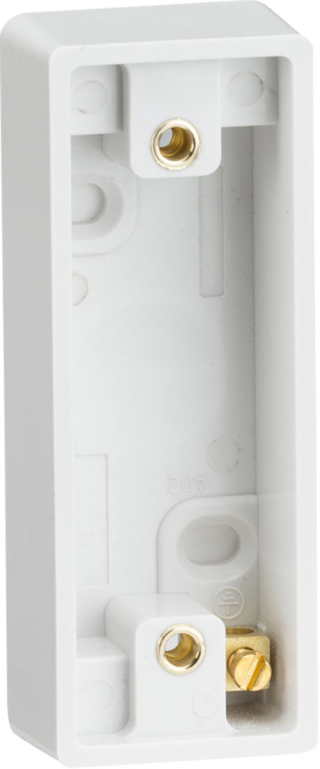 Knightsbridge Single 16mm Architrave Pattress Box - Square Edge - White