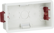 47mm Double Dry Lining Box - White Plastic - For Cavity Walls