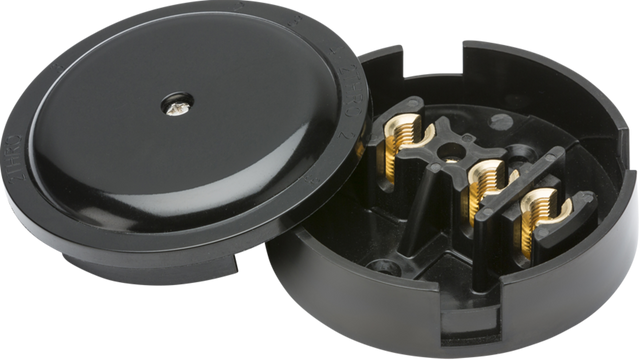 30A Junction Box 3-Terminal - Black 89mm