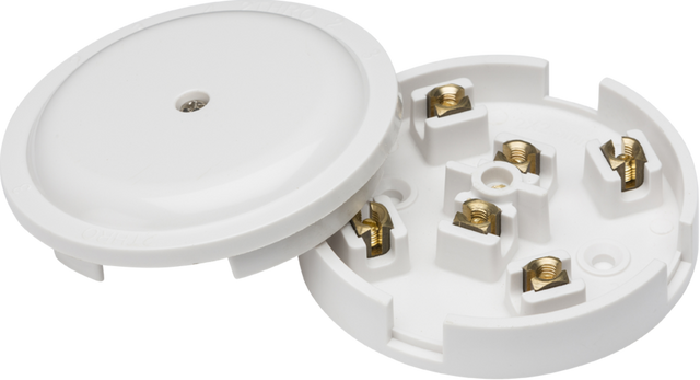 20A Junction Box 6-Terminal - White 89mm Diameter
