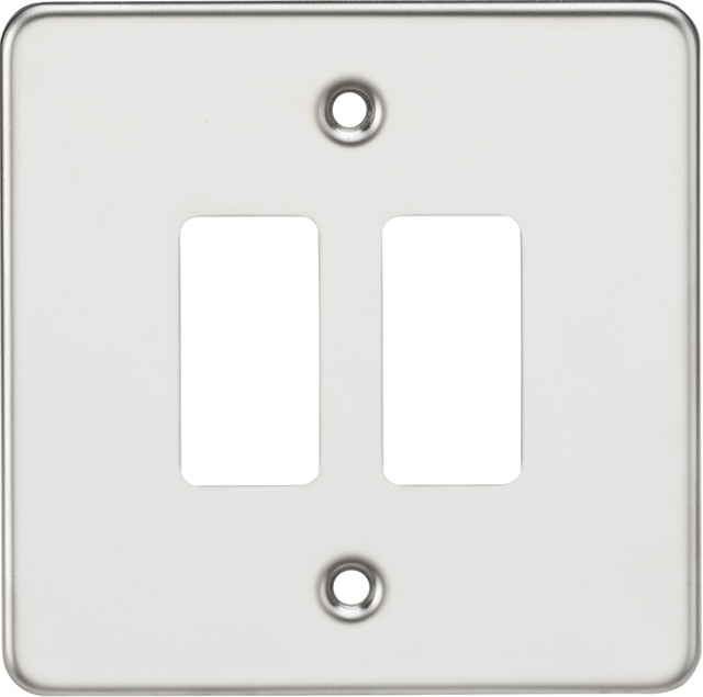 Flat Plate 2G Grid Faceplate - Polished Chrome