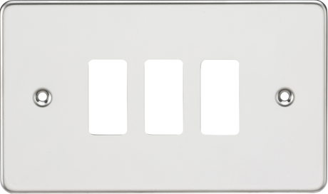 Flat Plate 3G Grid Faceplate - Polished Chrome