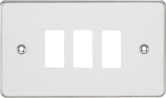 Flat Plate 3G Grid Faceplate - Polished Chrome