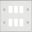 Flat Plate 6G Grid Faceplate - Polished Chrome
