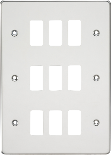 Flat Plate 9G Grid Faceplate - Polished Chrome