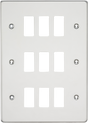 Flat Plate 9G Grid Faceplate - Polished Chrome