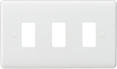 Knightsbridge 3G Curved Edge Grid Faceplate - White