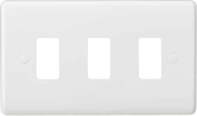 Knightsbridge 3G Curved Edge Grid Faceplate - White