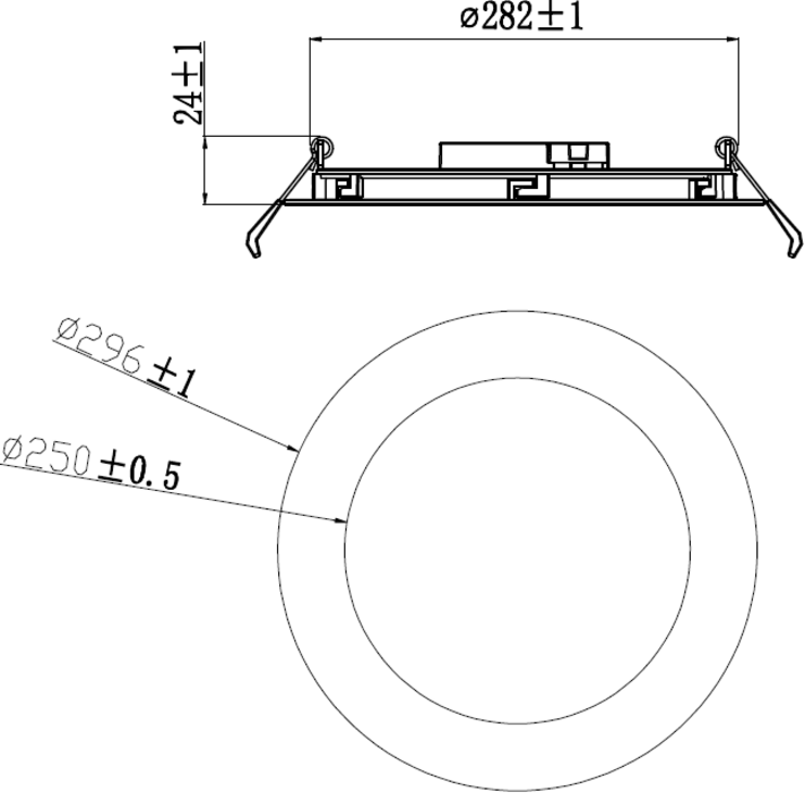 KARA 230V IP20 24W LED Recessed Panel - 4000K