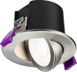 SpektroLED Evo Tilt - Fire Rated IP65 Downlight - Brushed Chrome