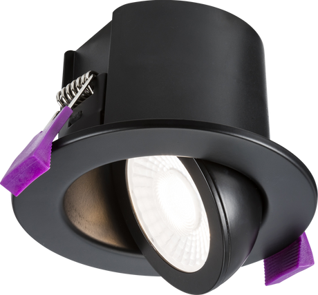 SpektroLED Evo Tilt Fire Rated IP65 Downlight - Matt Black
