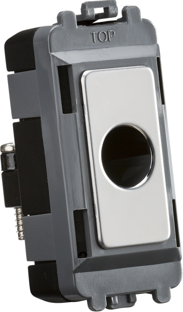 Knightsbridge Flex Outlet Module Polished Chrome