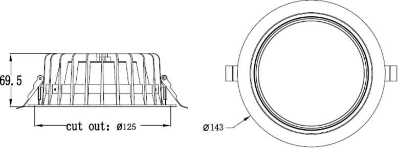 SEREN Recessed Downlight LED CCT Adjustable