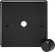 1G Dimmer Plate with Matching Metal Dimmer Cap - Matt Black