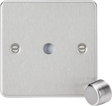 1G Dimmer Plate with Matching Metal Cap - Brushed Chrome