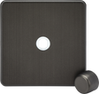 1G Dimmer Plate with Matching Metal Dimmer Cap - Smoked Bronze