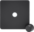 1G Dimmer Plate with Matching Metal Dimmer Cap - Anthracite