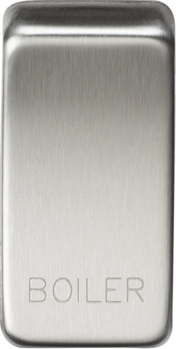 ML Accessories GDBOILBC Switch Cover Marked BOILER - Brushed Chrome