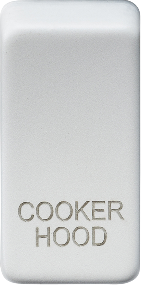 Switch Cover 'Marked COOKER HOOD' - Matt White
